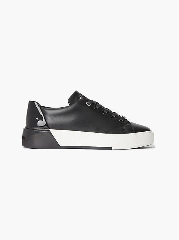 Calvin Klein USA Leather Womens Sneakers Black 6324175-LV